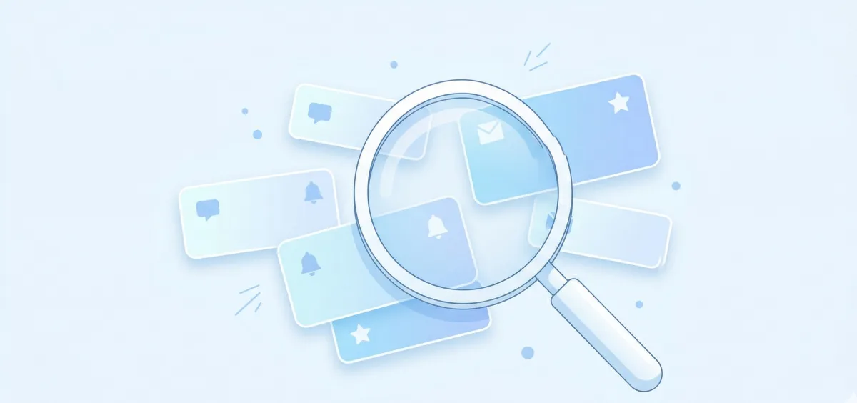 Notification cards illustration