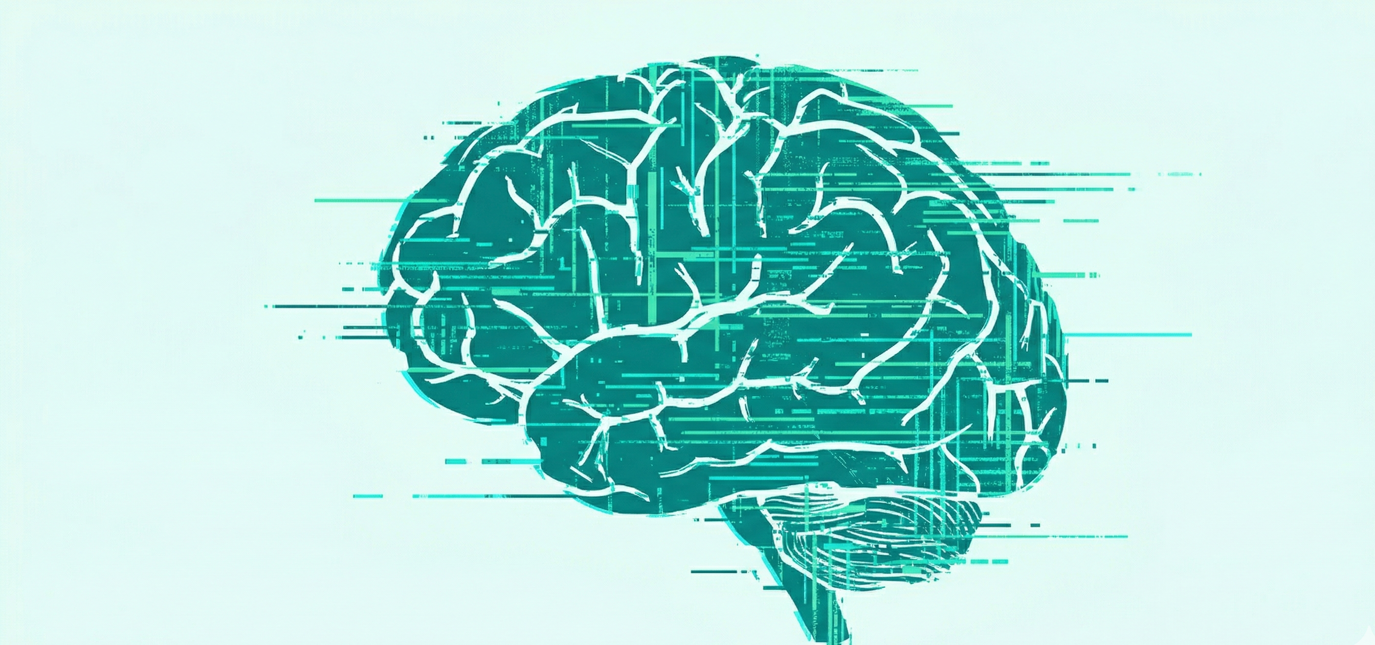 Digital brain illustration